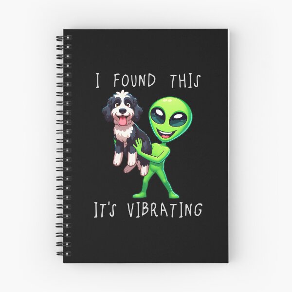 Item preview, Funny Bernedoodle Alien I Found This Its Vibrating Mom Dad Kids designed and sold by rafaeltto.