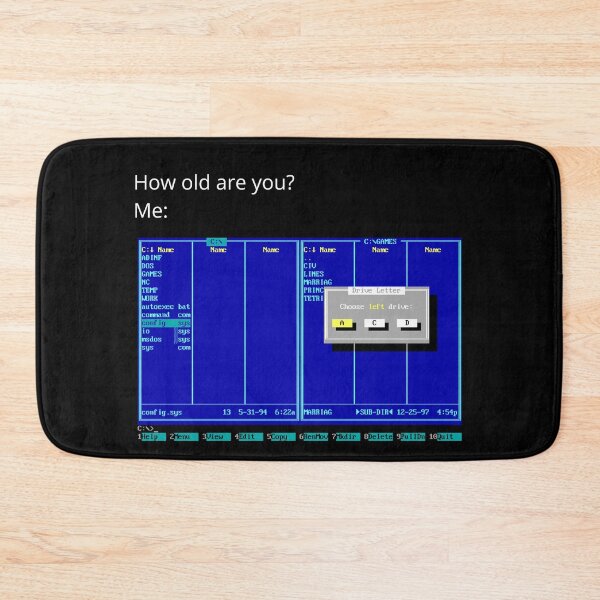 Item preview, How Old Are You? Norton Commander Retro Meme designed and sold by GEEK_out.