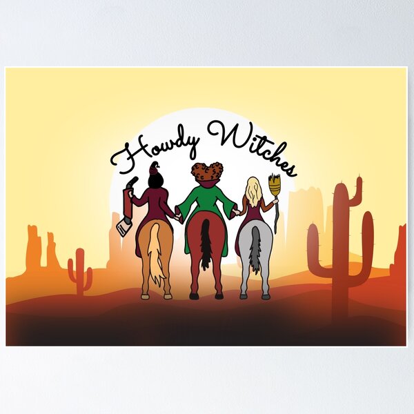 Item preview, Howdy Witches (with background) designed and sold by SundownStables.