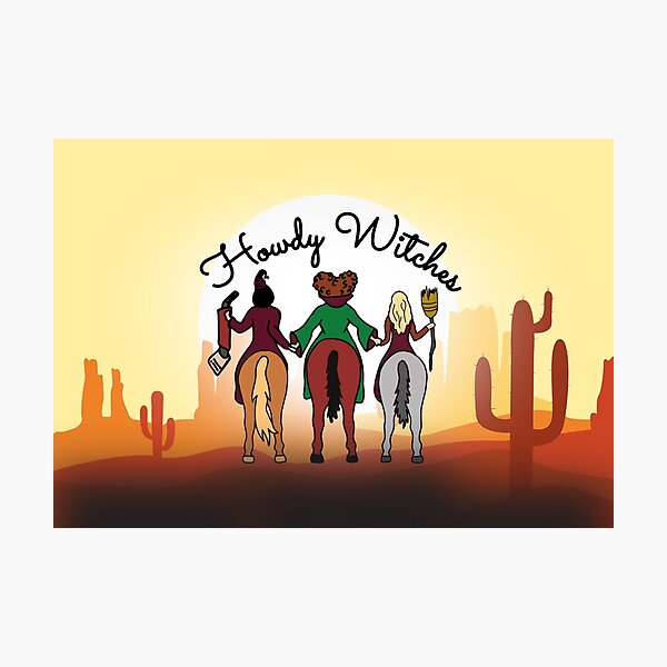 Aperçu de l'œuvre Howdy Witches (with background) créée et vendue par SundownStables.