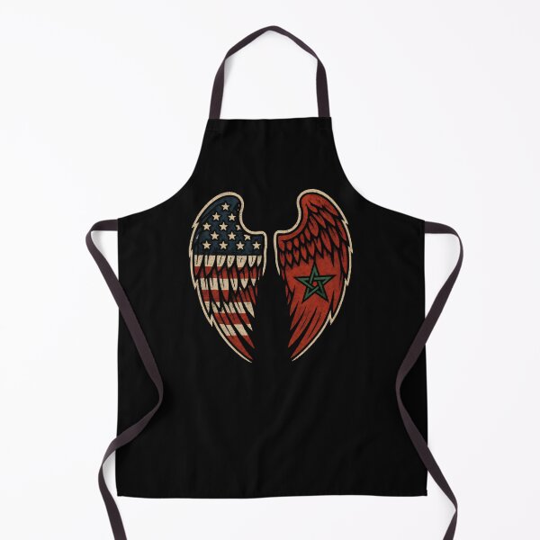 Item preview, Moroccan Flag American Flag Angel Wings Half Moroccan Half American designed and sold by DemureArtsy.