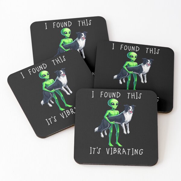 Item preview, Funny Border Collie Alien I Found This Its Vibrating Mom Dad Kids designed and sold by rafaeltto.