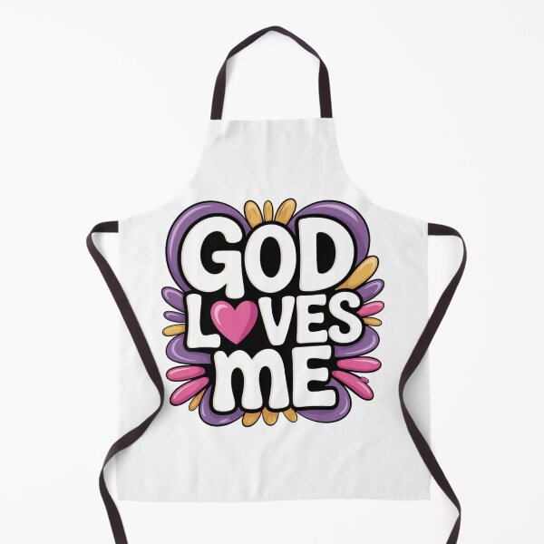 Item preview, God Loves Me Colorful Christian Affirmation Art designed and sold by AOHDesigns.