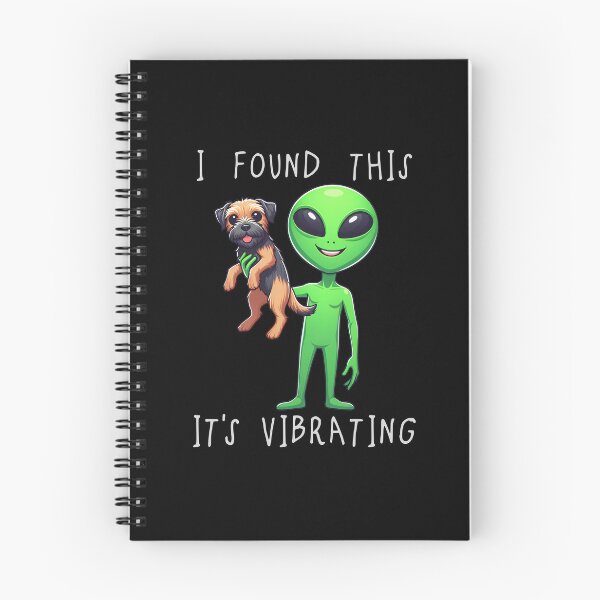 Item preview, Funny Border Terrier Alien I Found This Its Vibrating Mom Dad Kids designed and sold by rafaeltto.