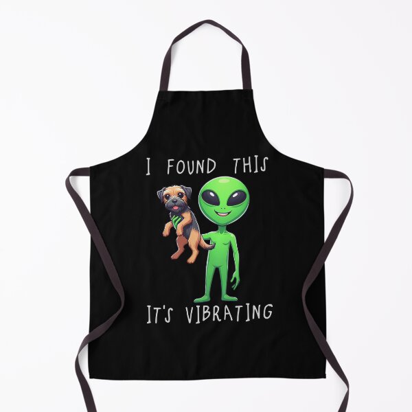 Item preview, Funny Border Terrier Alien I Found This Its Vibrating Mom Dad Kids designed and sold by rafaeltto.