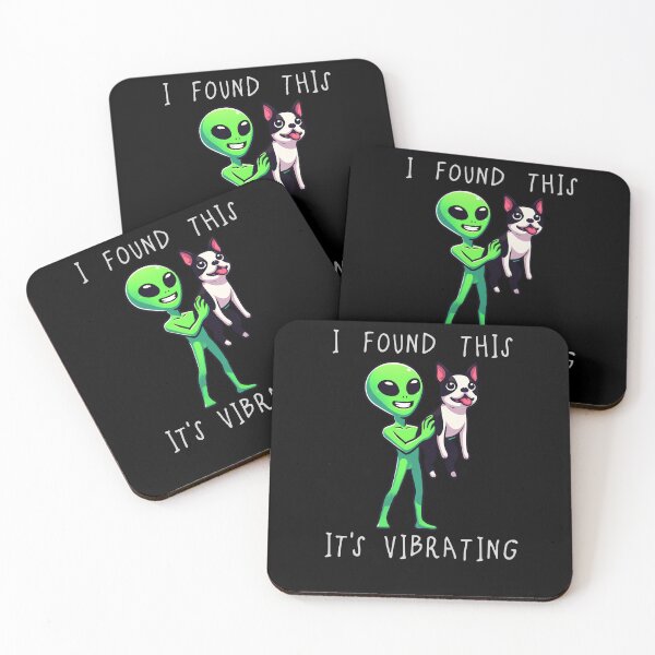 Item preview, Funny Boston Terrier Alien I Found This Its Vibrating Mom Dad Kids designed and sold by rafaeltto.
