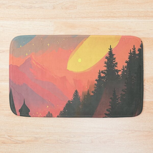 Item preview, Enchanted Castle under a Fiery Sunset Sky designed and sold by XharrQ.
