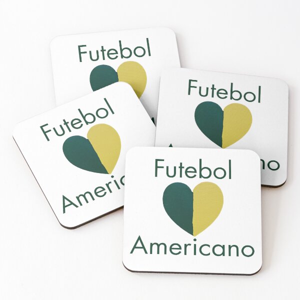 Item preview, Futebol Americano Coração Verde e Dourado Pintado à Mão designed and sold by FABOArt.
