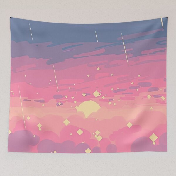 Item preview, Dreamy Sunset Sky with Falling Stars designed and sold by XharrQ.