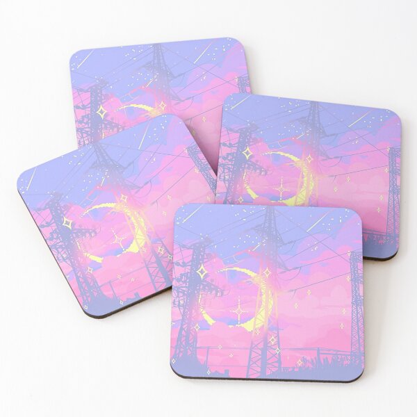 Item preview, Dreamy Power Lines under a Magical Sunset Sky designed and sold by XharrQ.