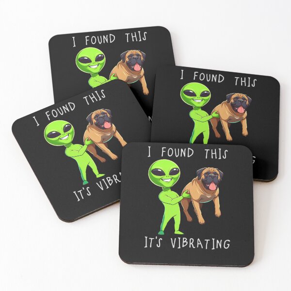 Item preview, Funny Bull Mastiff Alien I Found This Its Vibrating Mom Dad Kids designed and sold by rafaeltto.