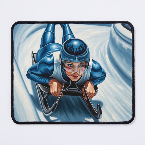 Item preview, The Luge Sledder's Slide - Original Art Deco Artwork designed and sold by elektronen.