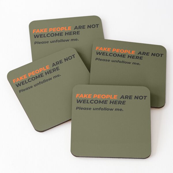 Item preview, Fake People Are Not Welcome – Bold Minimalist Quote designed and sold by CleanQuotes.