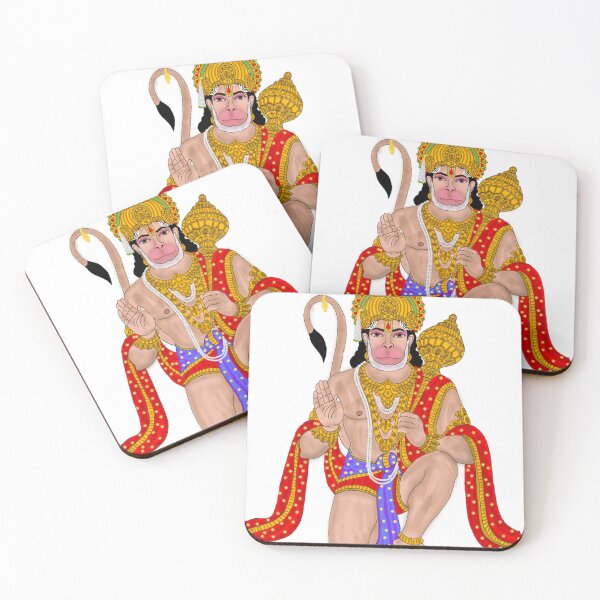 Item preview, Hanuman in Virasan Digital Artwork | Heroic Lord Hanuman Spiritual Wall Art, Hindu Devotional Painting designed and sold by Harshit_Digital_Arts.
