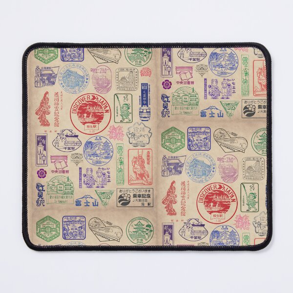 Item preview, Japanese EKI stamps collage (1), original design, poster layout designed and sold by VectoriasSecret.