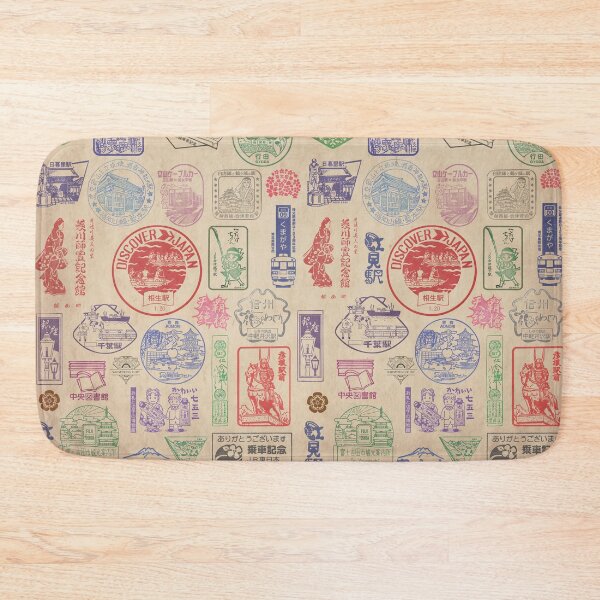 Item preview, Japanese EKI stamps collage (1), original design, poster layout designed and sold by VectoriasSecret.