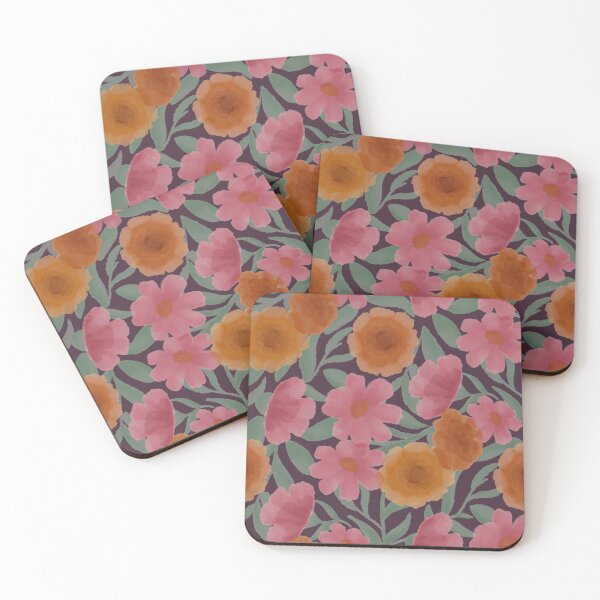 Item preview, October Birth Flowers - Marigold and Cosmos designed and sold by Rebecca Scott Design.