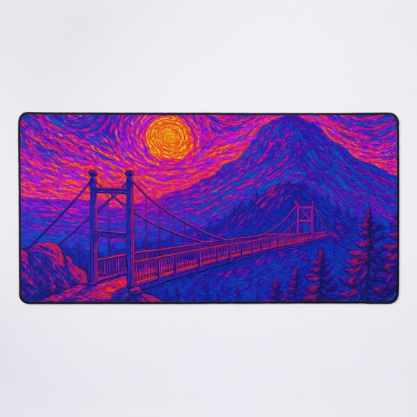 Item preview, Neon Skies Over Grandfather Mountain Swing Bridge designed and sold by JWsNeonHorizons.