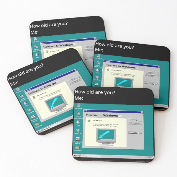 Item preview, How Old Are You? Windows 95 Retro Computer Meme designed and sold by GEEK_out.