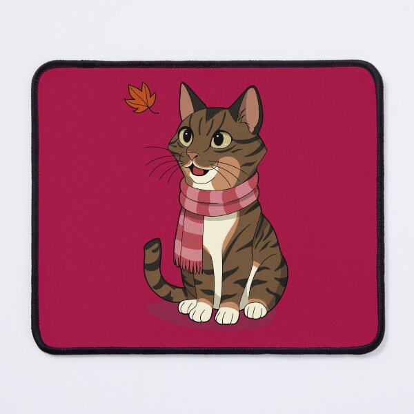 Item preview, Cozy Tabby Cat in Fall – Autumn Kitty Illustration designed and sold by DerpCat Sketches.