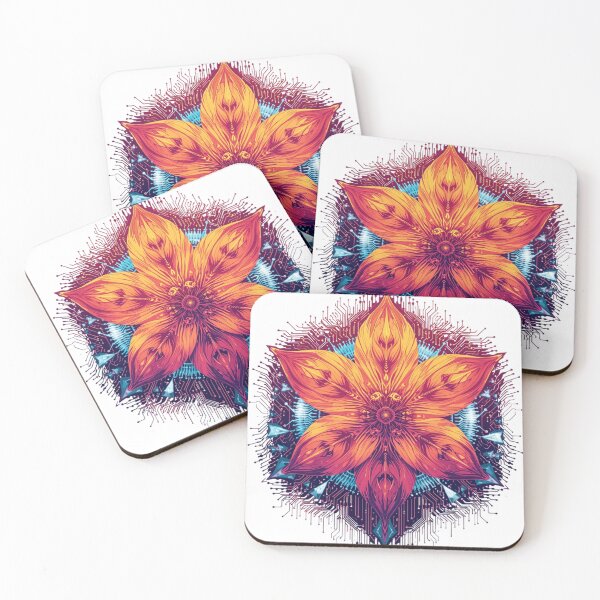 Item preview, Luminous Cyber Lily – Neon Floral Illustration with Futuristic Glow designed and sold by Naturalite19.