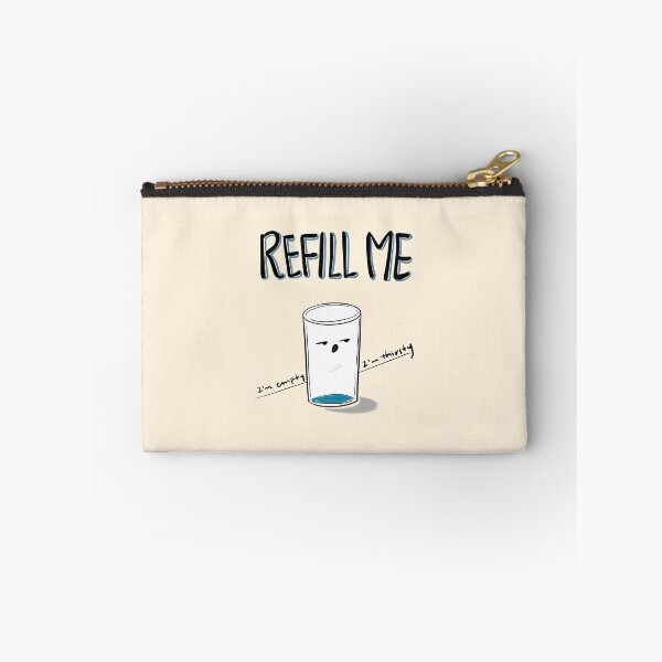 Item preview, Refill Me – Thirsty Glass Hand-drawn Doodle designed and sold by mintmono-studio.