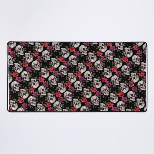 Item preview, Skulls and Roses Floral (Red and Purple) designed and sold by BeJolley.