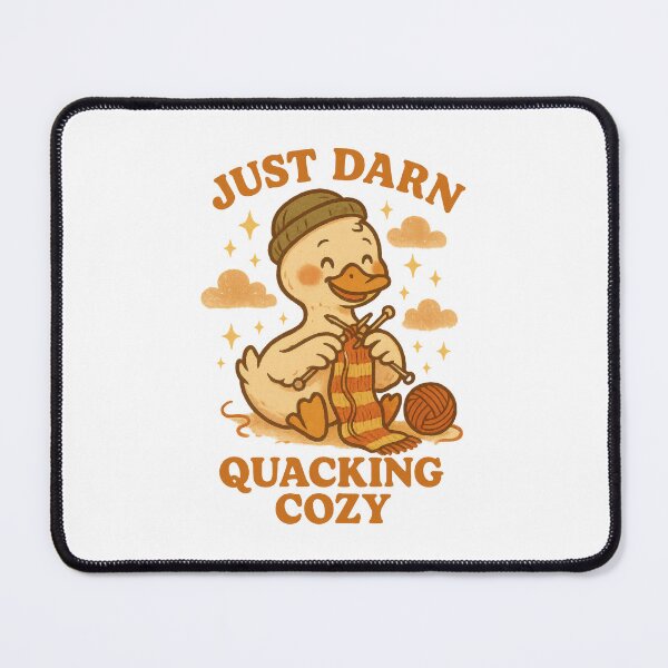 Item preview, Just Darn Quacking Cozy - Cute Knitting Duck Fall Pun Sticker designed and sold by inkoutninja.