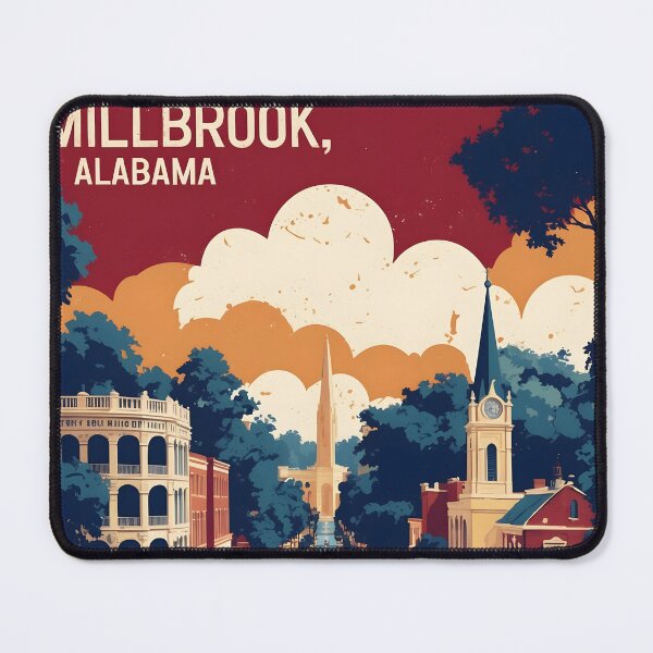 Item preview, Millbrook Alabama 1950s USA Vintage Travel Tourism designed and sold by TravelersGems.