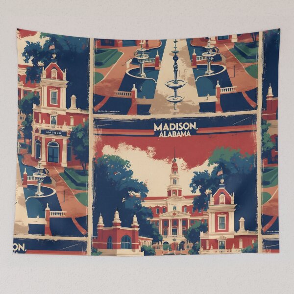 Item preview, Madison Alabama 1950s USA Vintage Travel Tourism  designed and sold by TravelersGems.