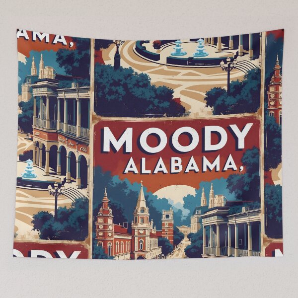 Item preview, Moody Alabama 1950s USA Vintage Travel Tourism  designed and sold by TravelersGems.
