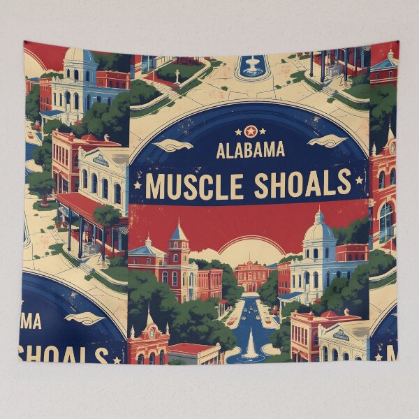 Item preview, Muscle Shoals Alabama 1950s USA Vintage Travel Tourism  designed and sold by TravelersGems.
