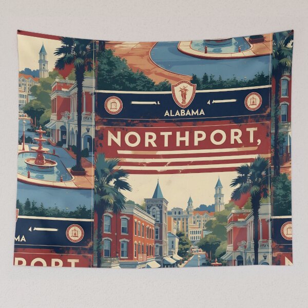 Item preview, Northport Alabama 1950s USA Vintage Travel Tourism  designed and sold by TravelersGems.