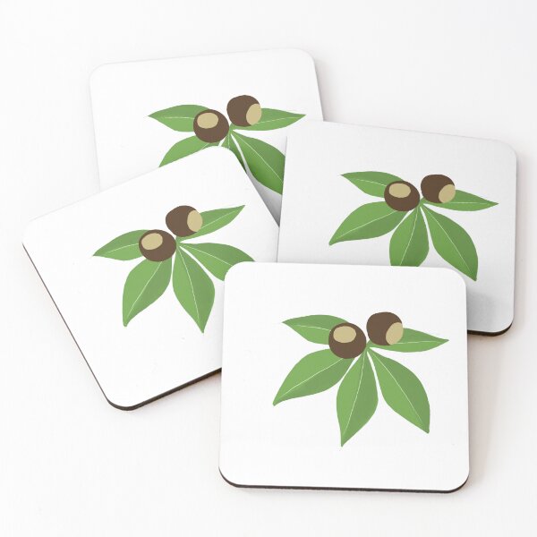 Item preview, Ohio Buckeye Leaves and Nuts Illustration | Nature Botanical Design designed and sold by ellabas.