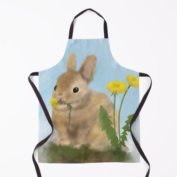 Item preview, Cute bunny eating a dandelion  designed and sold by mellowmornings.