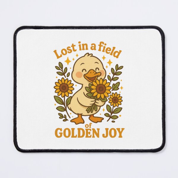 Item preview, Lost in a Field of Golden Joy - Cute Sunflower Duck Sticker for Cottagecore Vibes designed and sold by inkoutninja.
