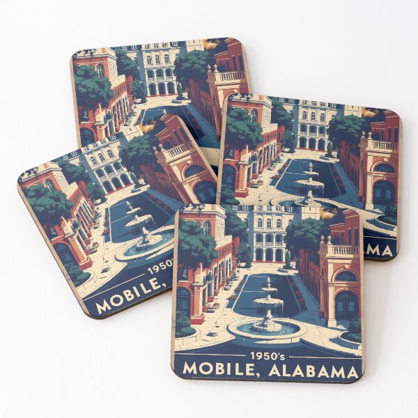 Item preview, Mobile Alabama 1950s USA Vintage Travel Tourism  designed and sold by TravelersGems.