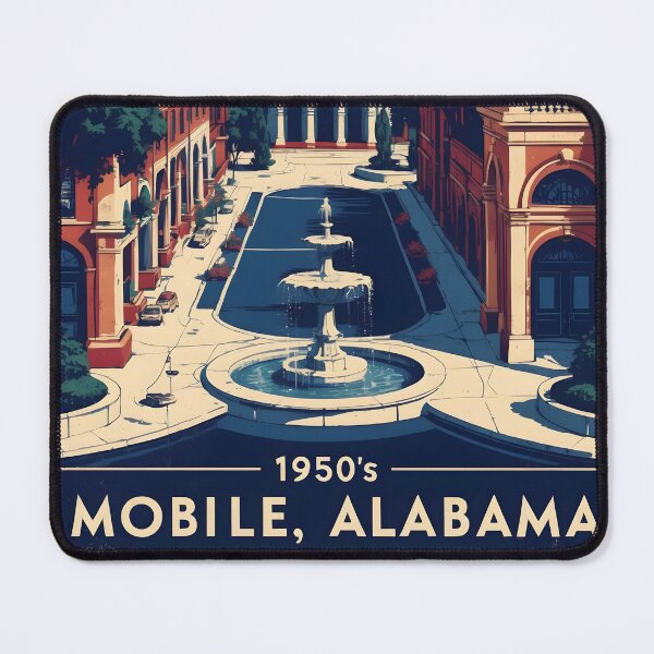 Item preview, Mobile Alabama 1950s USA Vintage Travel Tourism designed and sold by TravelersGems.