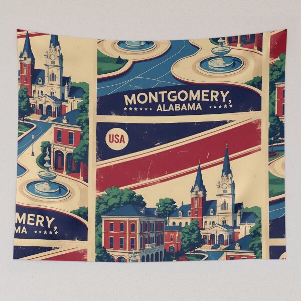 Item preview, Montgomery Alabama 1950s USA Vintage Travel Tourism  designed and sold by TravelersGems.