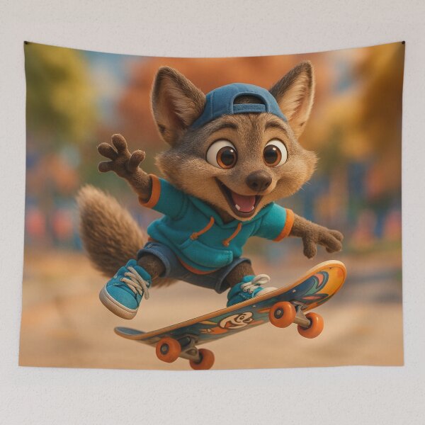 Item preview, Skater Crab-Eating Fox designed and sold by Sillytoe.
