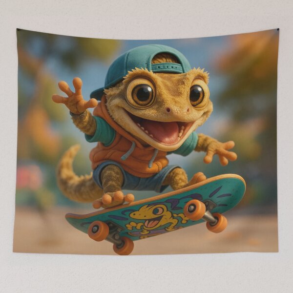 Item preview, Skater Crested Gecko designed and sold by Sillytoe.