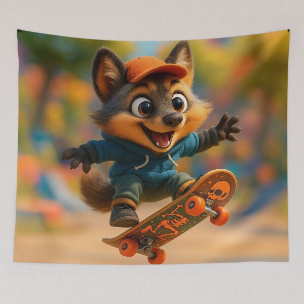 Item preview, Skater Cross Fox designed and sold by Sillytoe.