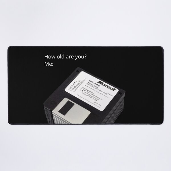 Item preview, How Old Are You? Installation Floppy Disks Retro Meme designed and sold by GEEK_out.