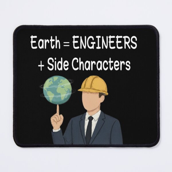 Item preview, Earth = Engineers + Side Characters – Funny Engineering Quote designed and sold by Circuitia.