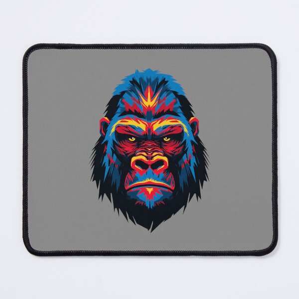 Item preview, Powerful Gorilla – Colorful Animal Portrait Illustration designed and sold by Meiersbeste.