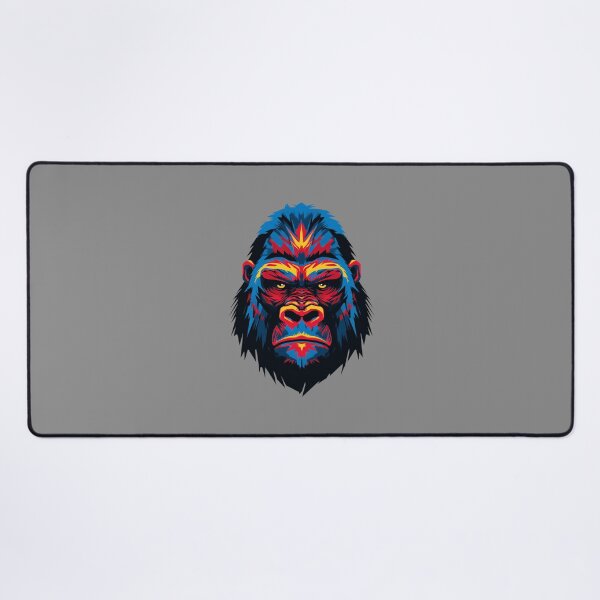 Item preview, Powerful Gorilla – Colorful Animal Portrait Illustration designed and sold by Meiersbeste.