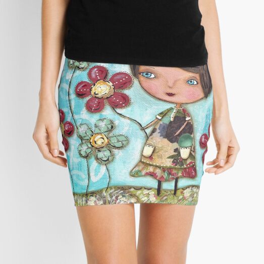 She lingers where the flowers sway Mini Skirt