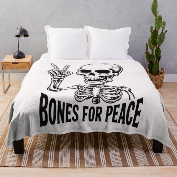 Artikelvorschau, Bones for Peace – Gothic Skelett Friedenszeichen Anti-Krieg entworfen und verkauft von ibobo4656.