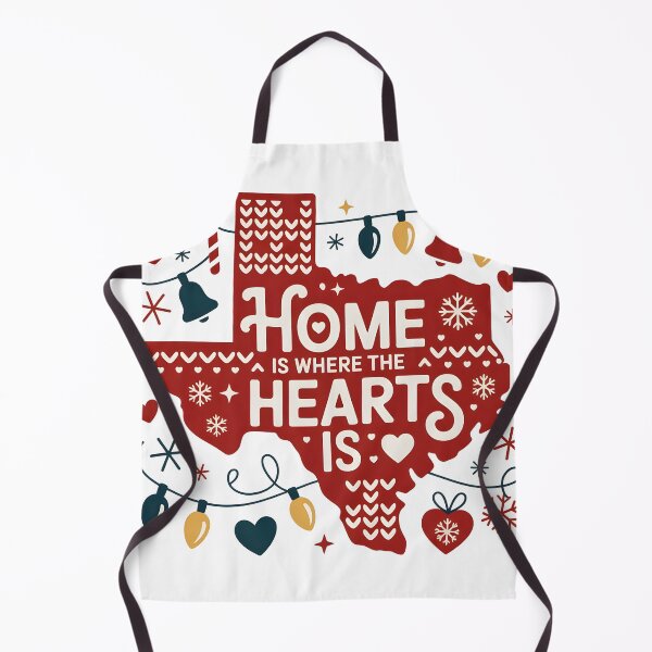 Item preview, Home Is Where The Heart Is Texas Christmas Holiday Map Festive State Pride 2025 designed and sold by AnnWeeks.