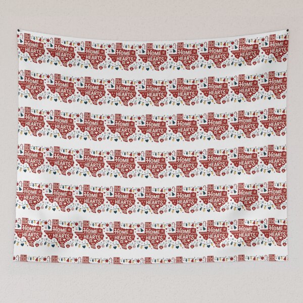 Item preview, Home Is Where The Heart Is Texas Christmas Holiday Map Festive State Pride 2025 designed and sold by AnnWeeks.
